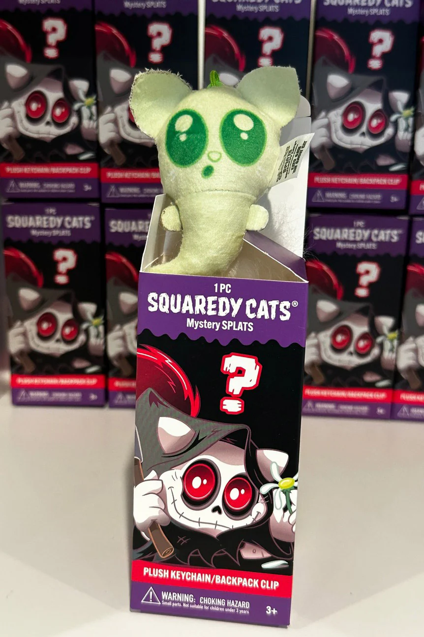 Squaredy Cats Mystery Splats Plush Keychain/Backpack Clip - Image 2