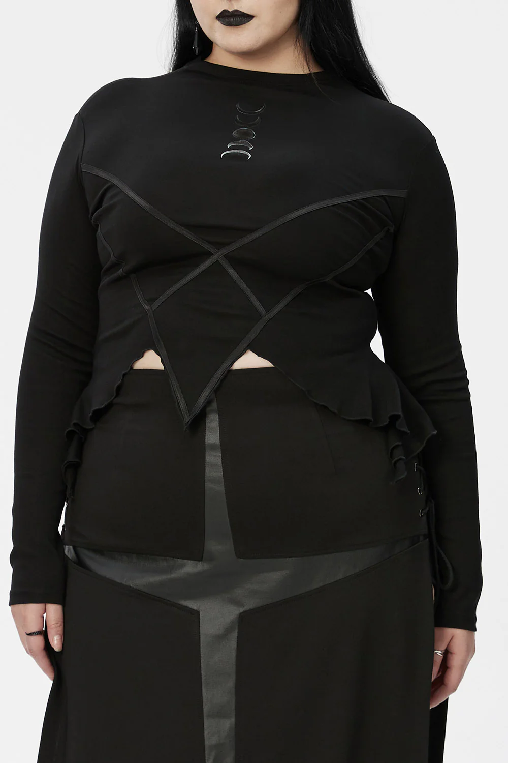 Stardust Long Sleeve Asymmetric Top - Image 2