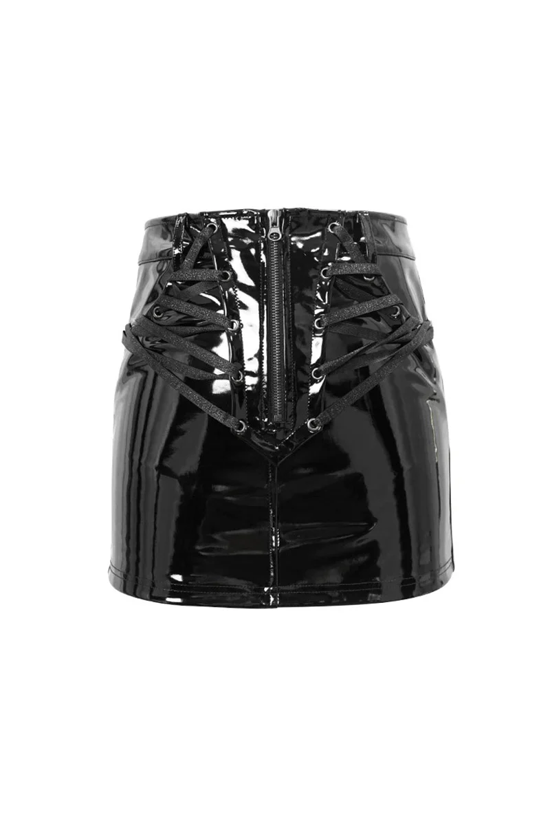 Starlight Leather Mini Skirt - Image 4
