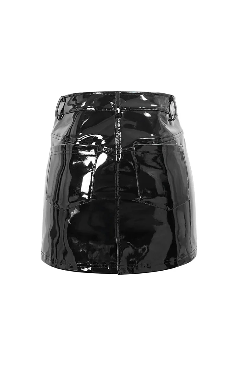 Starlight Leather Mini Skirt - Image 6