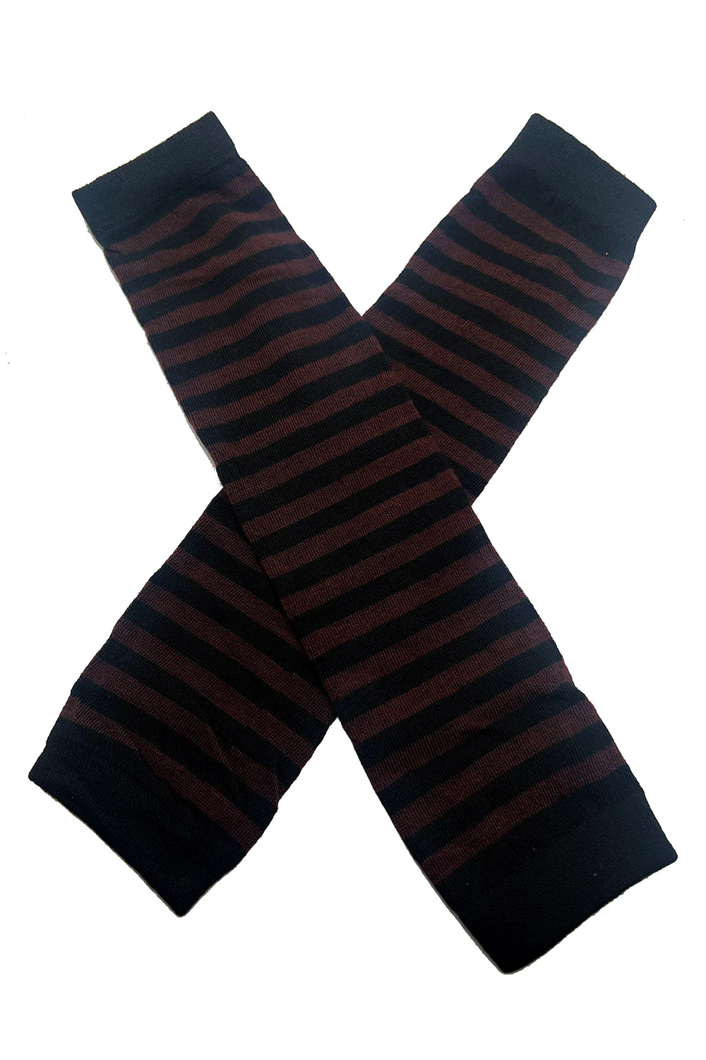Steampunk Striped Arm Warmers [BLACK/BROWN] - Image 5