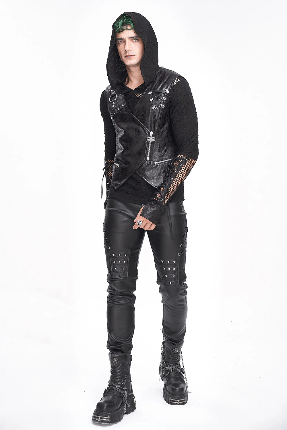 Studded Vegan Leather Pants - Image 7