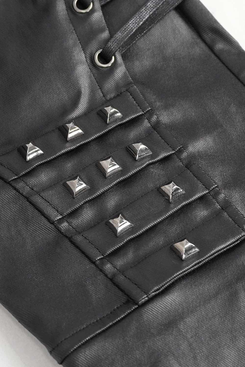 Studded Vegan Leather Pants - Image 9