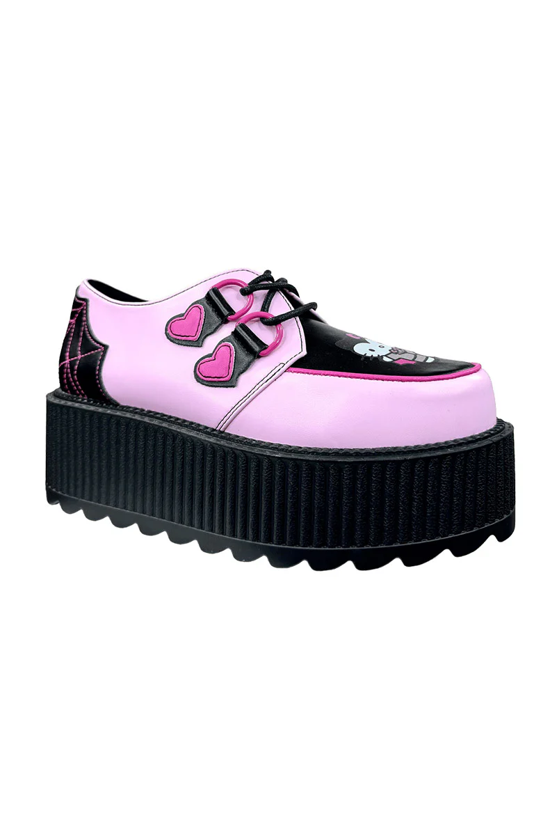 Super Kreep Drac Hello Kitty Platform Shoes [Pink/Black] [NO RESTOCKS] - Image 2