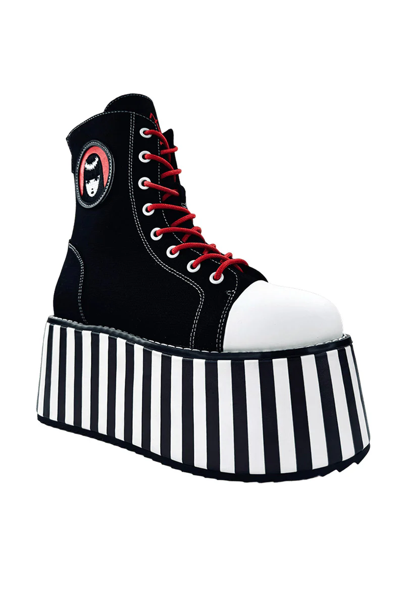 Suspension Emily Platform Sneakers [BLACK/WHITE] - Image 2
