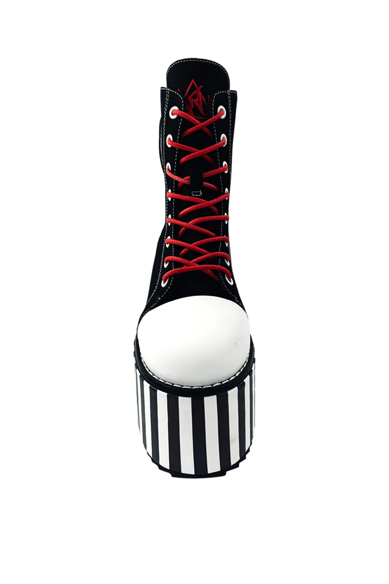 Suspension Emily Platform Sneakers [BLACK/WHITE] - Image 3
