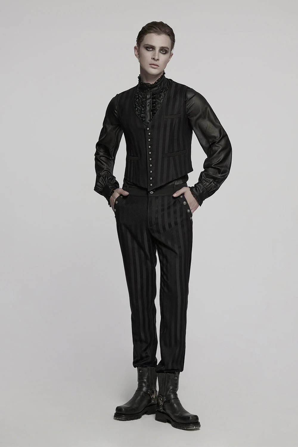 Sweeney Striped Trousers [Black] - Image 2