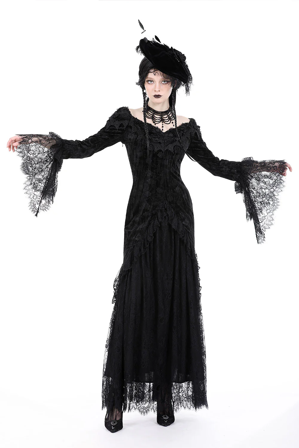 Tale as Old as Time Gothic Maxi Dress - Image 5