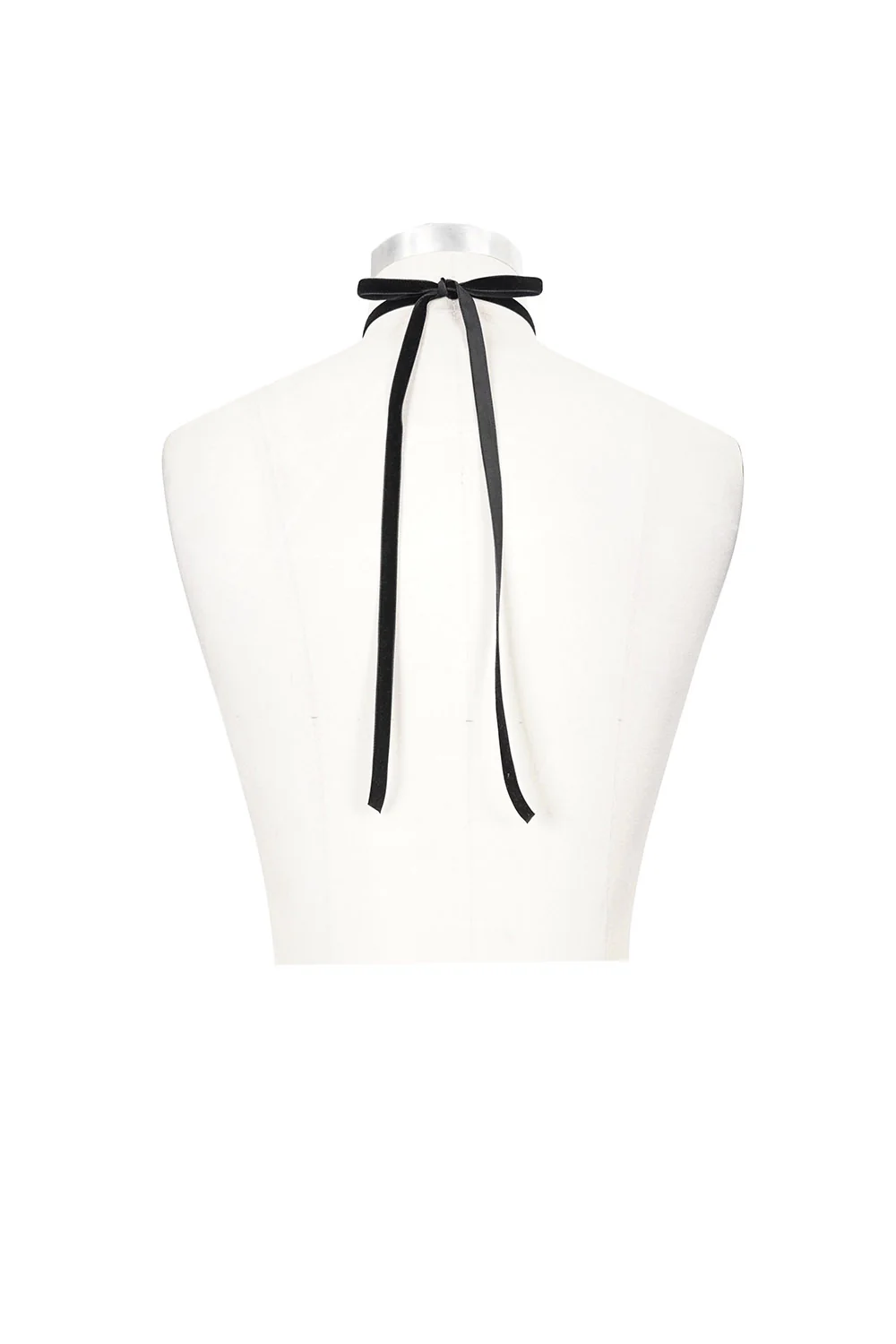 Tatterveil Bow Necktie with Gemstone Brooch - Image 8
