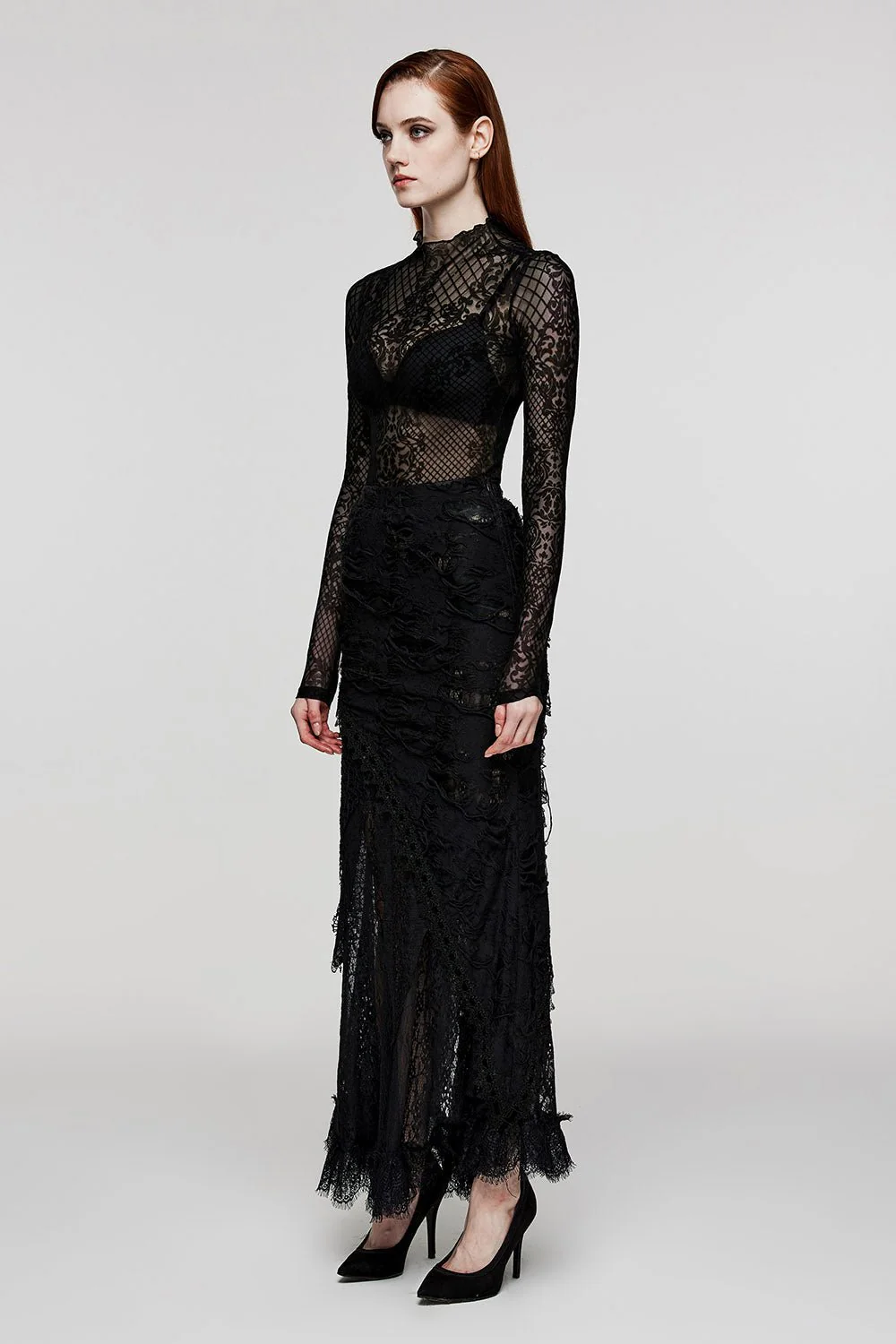 Tattooed Lady Victorian Mesh Top - Image 3