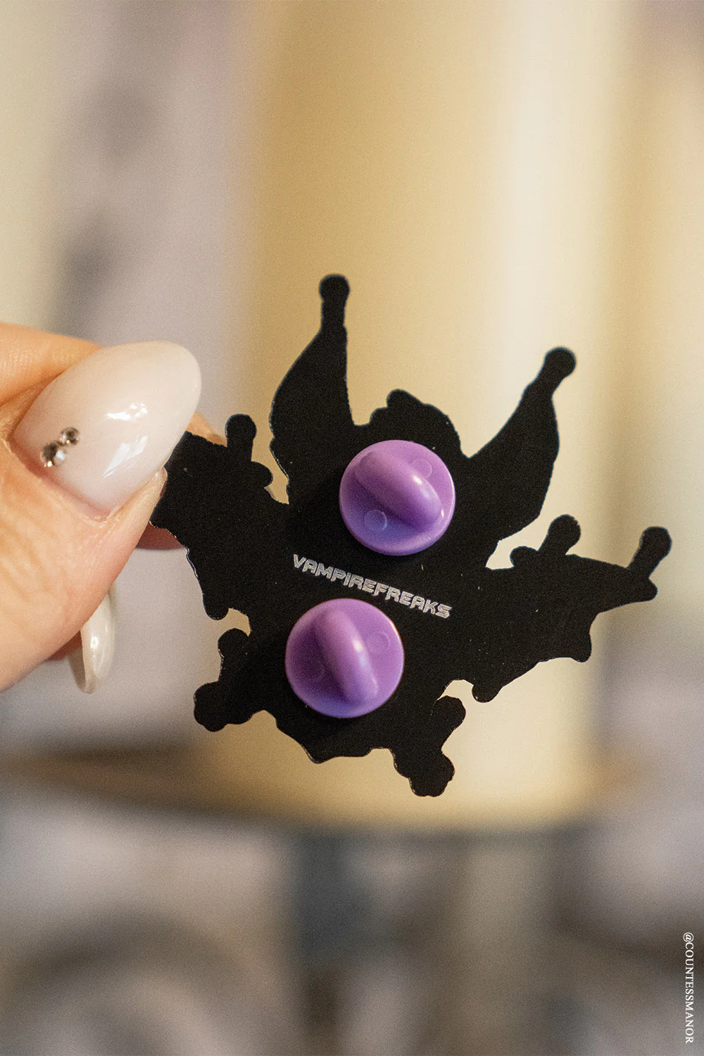 Taxidermy Bat Enamel Pin - Image 2