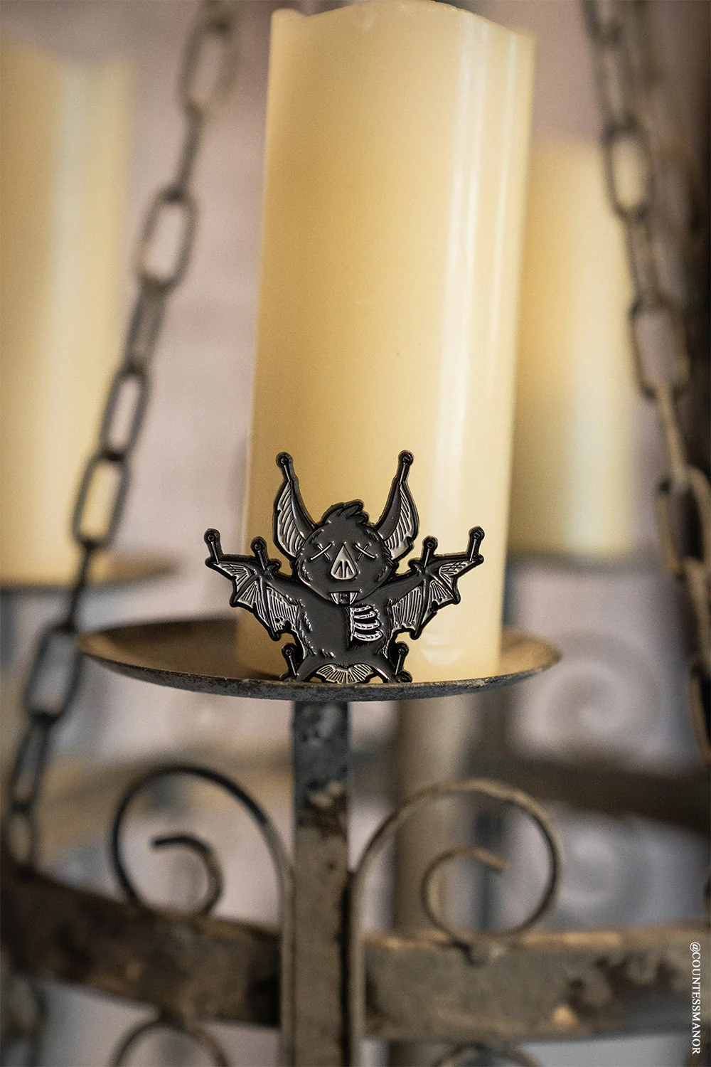 Taxidermy Bat Enamel Pin - Image 3