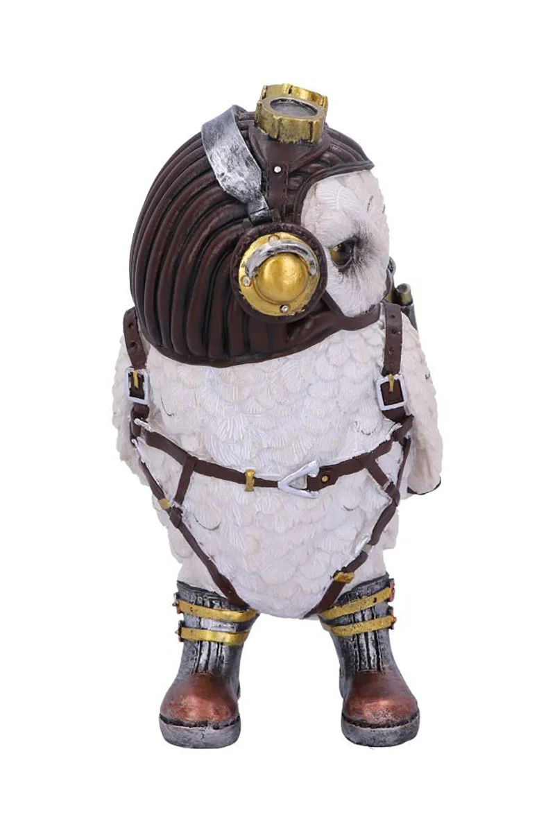 The Aviator Pilot Snowy Owl Figurine - Image 2