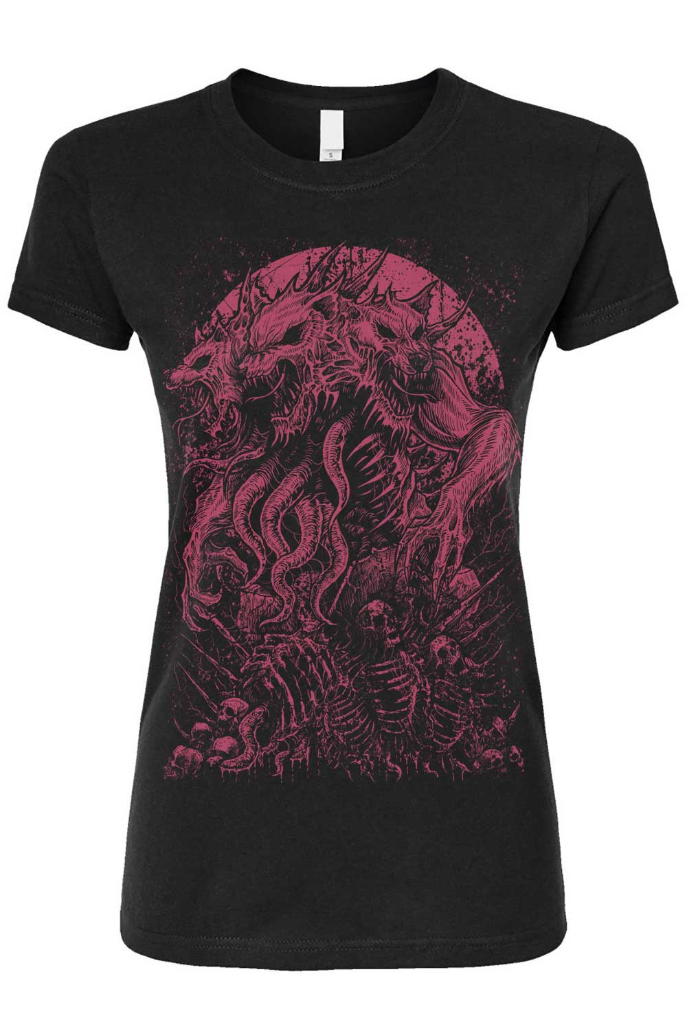 Three-Headed Werewolf T-shirt [WINE RED] - Image 4