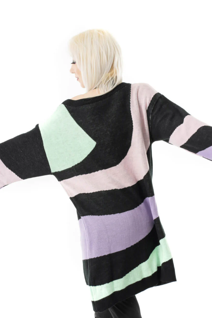 Tidal Cardigan [Black/Multi] - Image 3