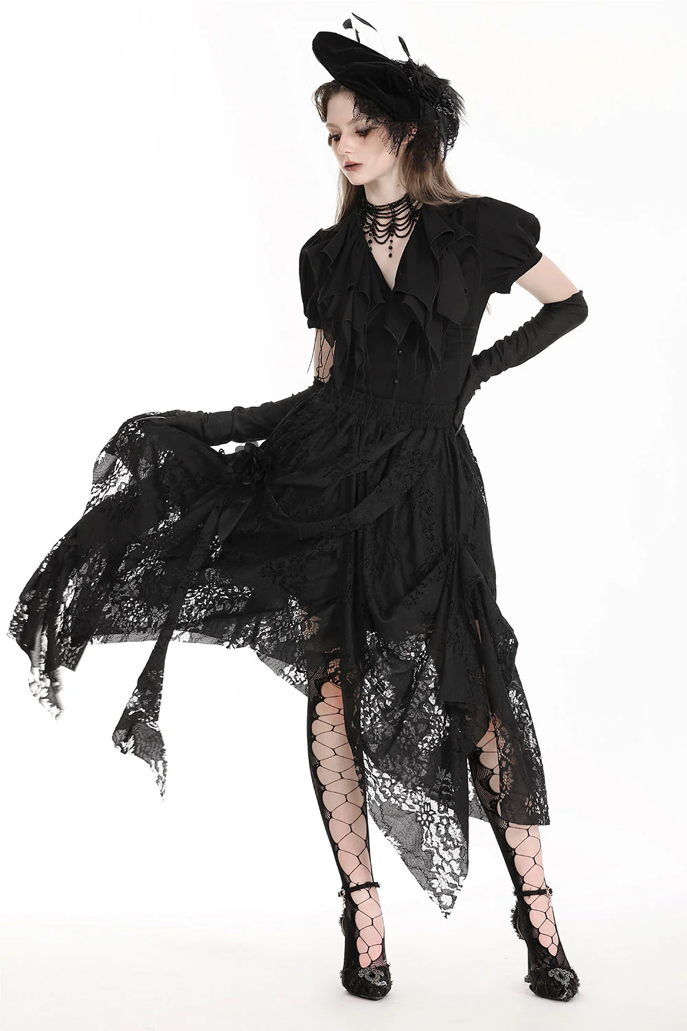 Tombs of Cairo Gothic Midi Skirt - Image 2