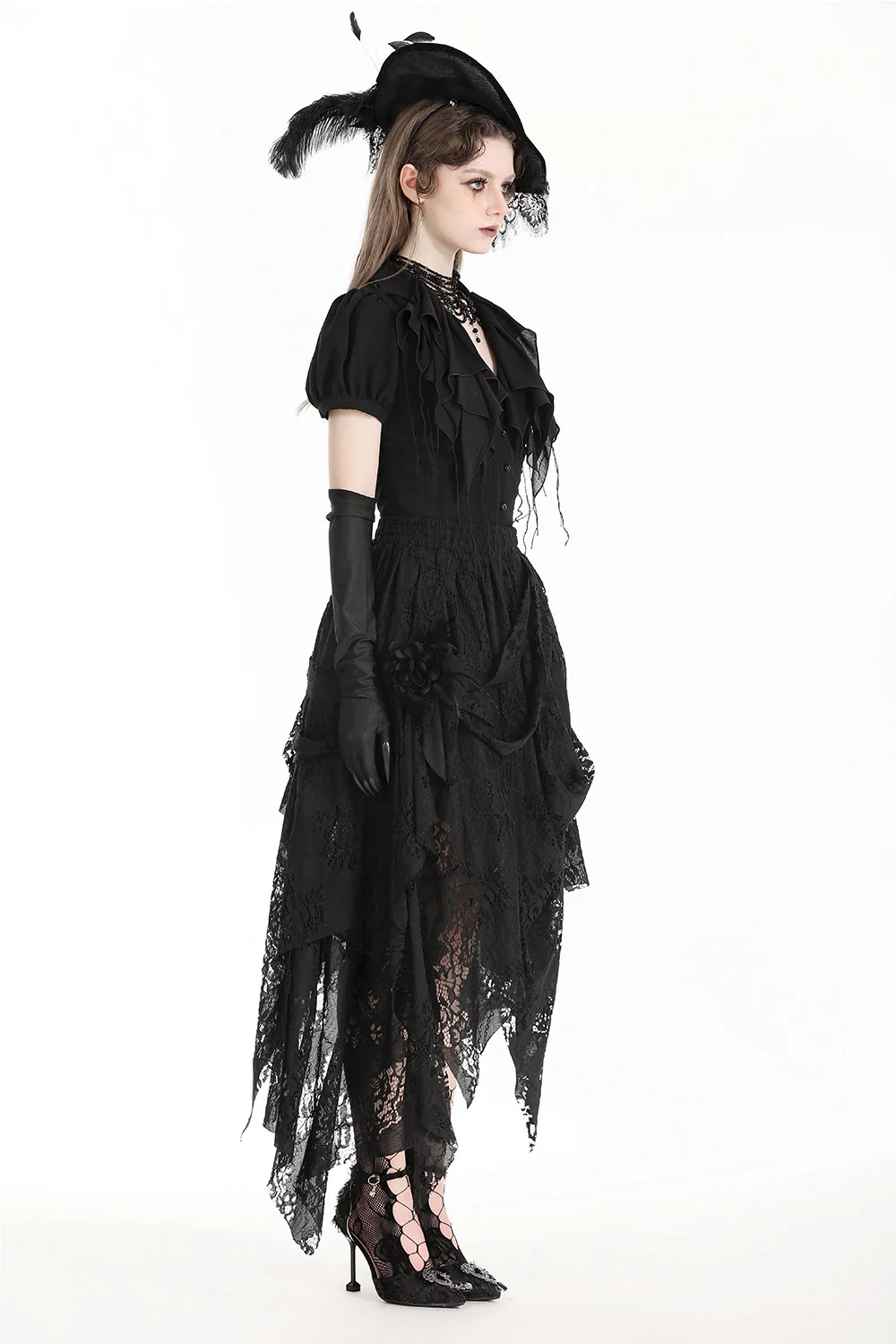 Tombs of Cairo Gothic Midi Skirt - Image 4
