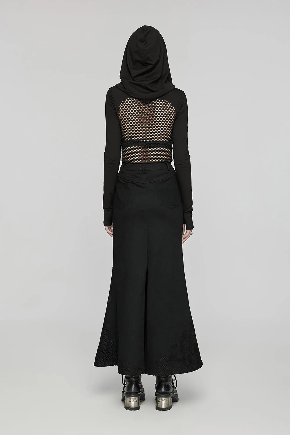 Trad Goth Fishnet Maxi Skirt - Image 6
