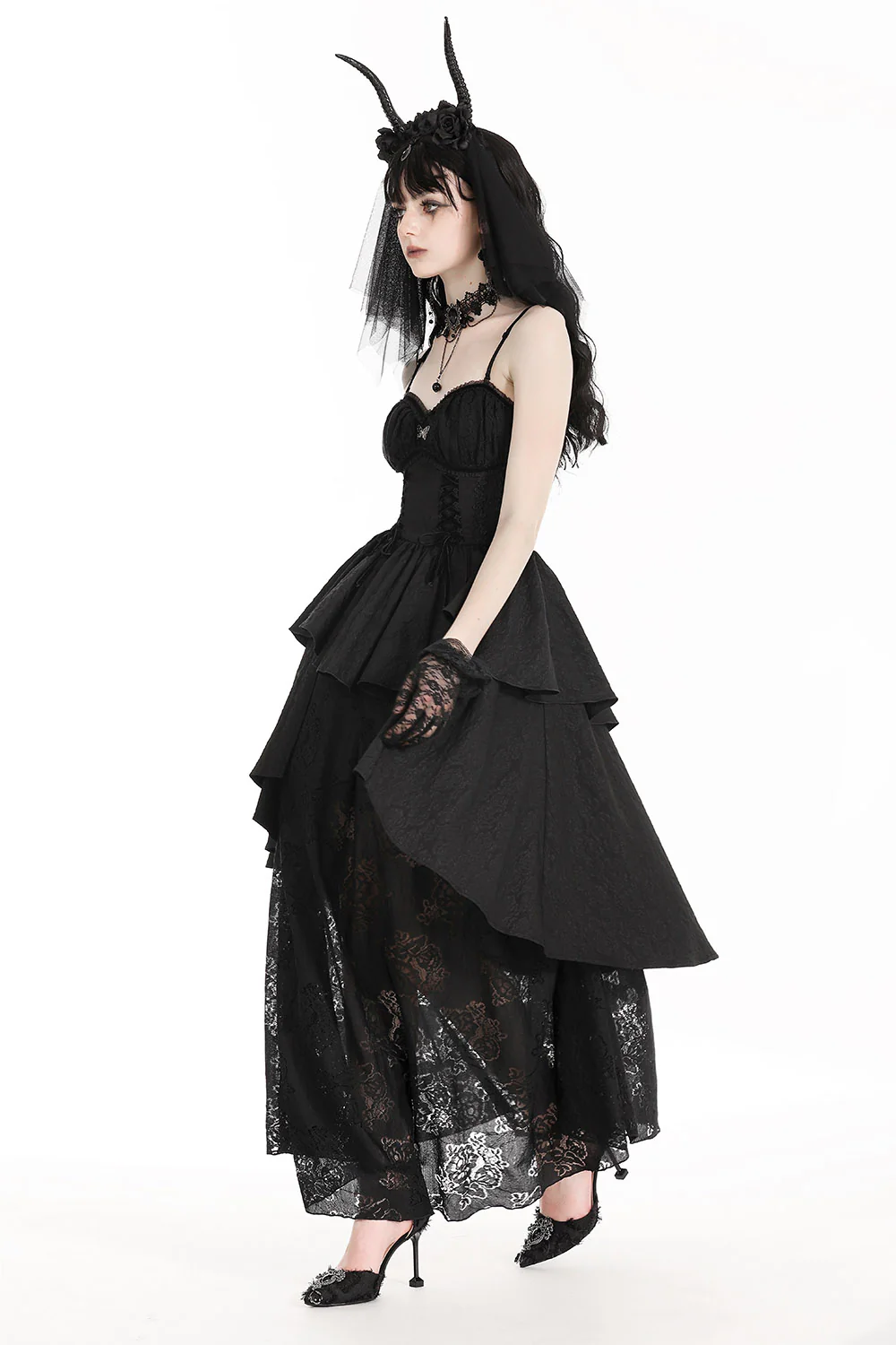 Trad Goth Lace Dress - Image 3