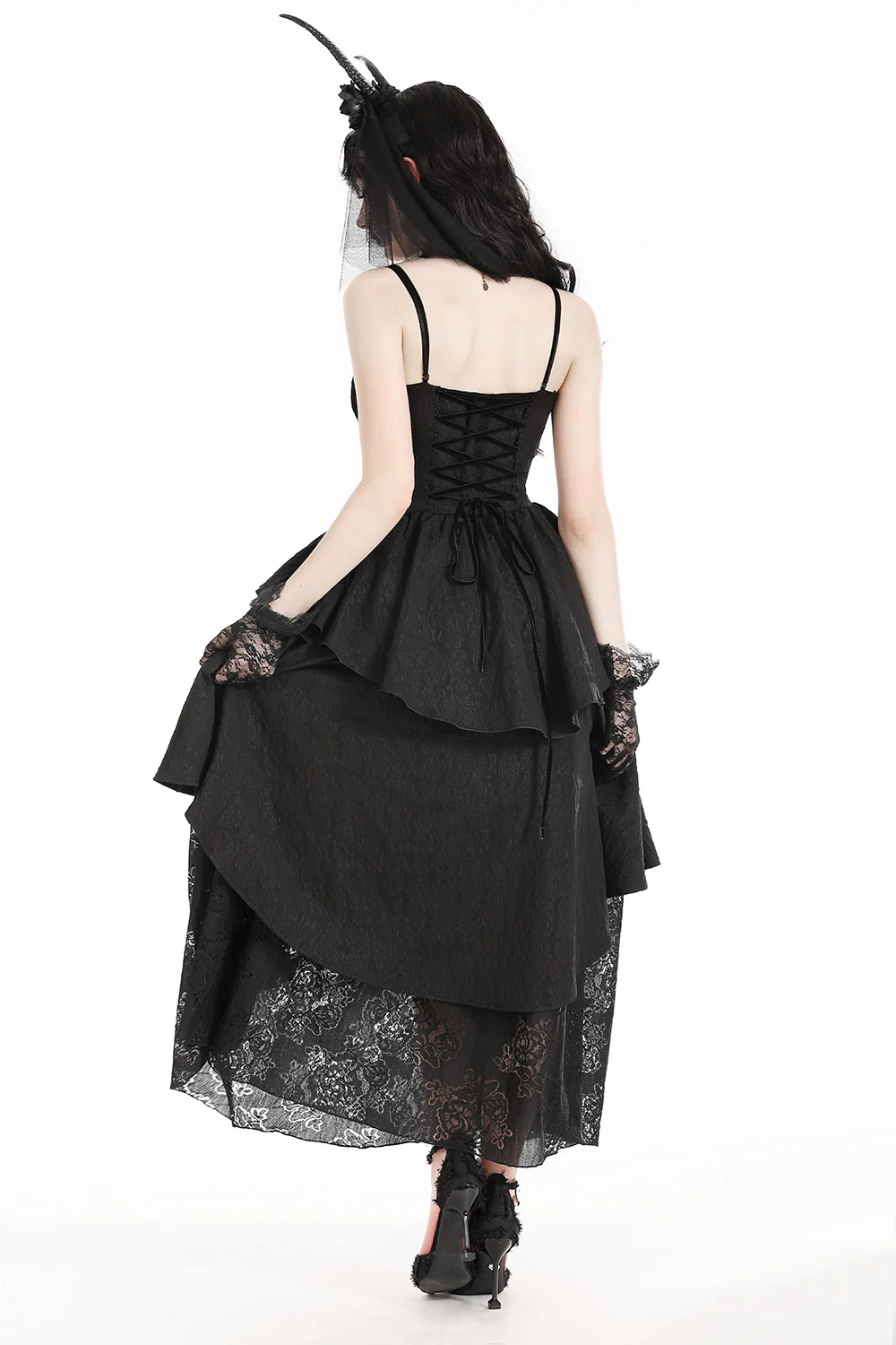 Trad Goth Lace Dress - Image 5