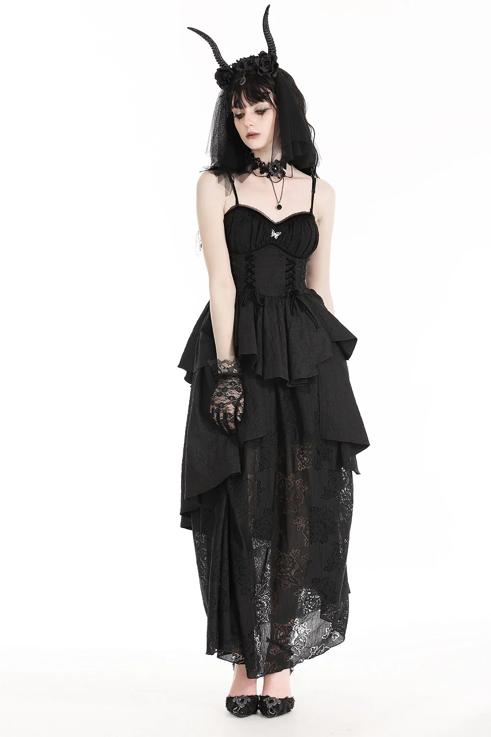Trad Goth Lace Dress - Image 6