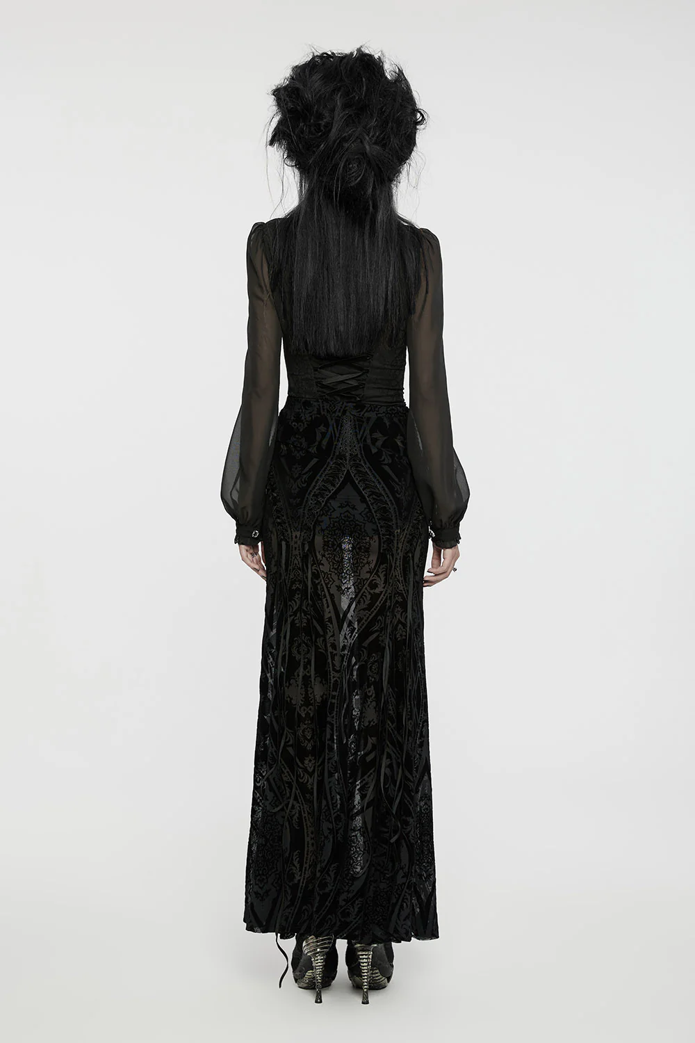 Trad Goth Maxi Mesh Skirt - Image 7