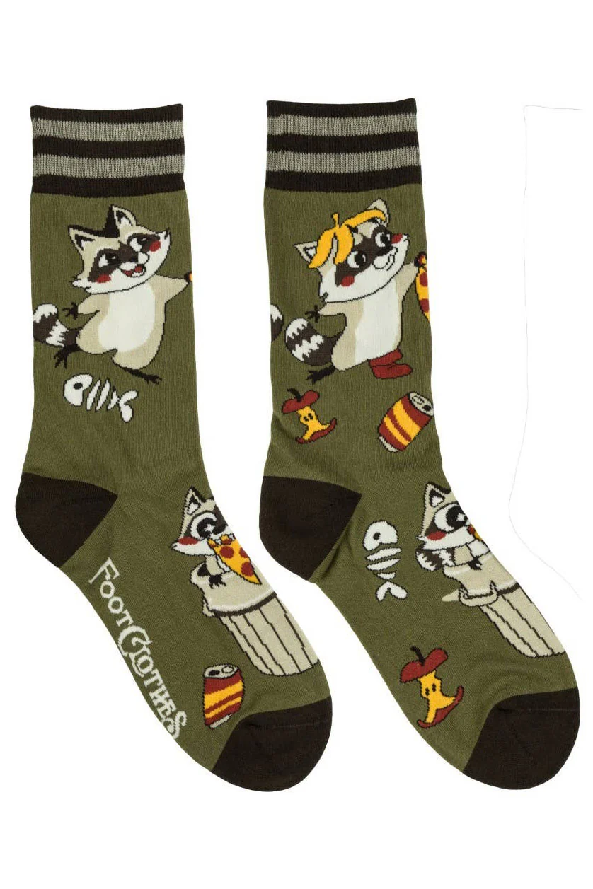 Trash Panda Pizza Party Crew Socks - Image 2
