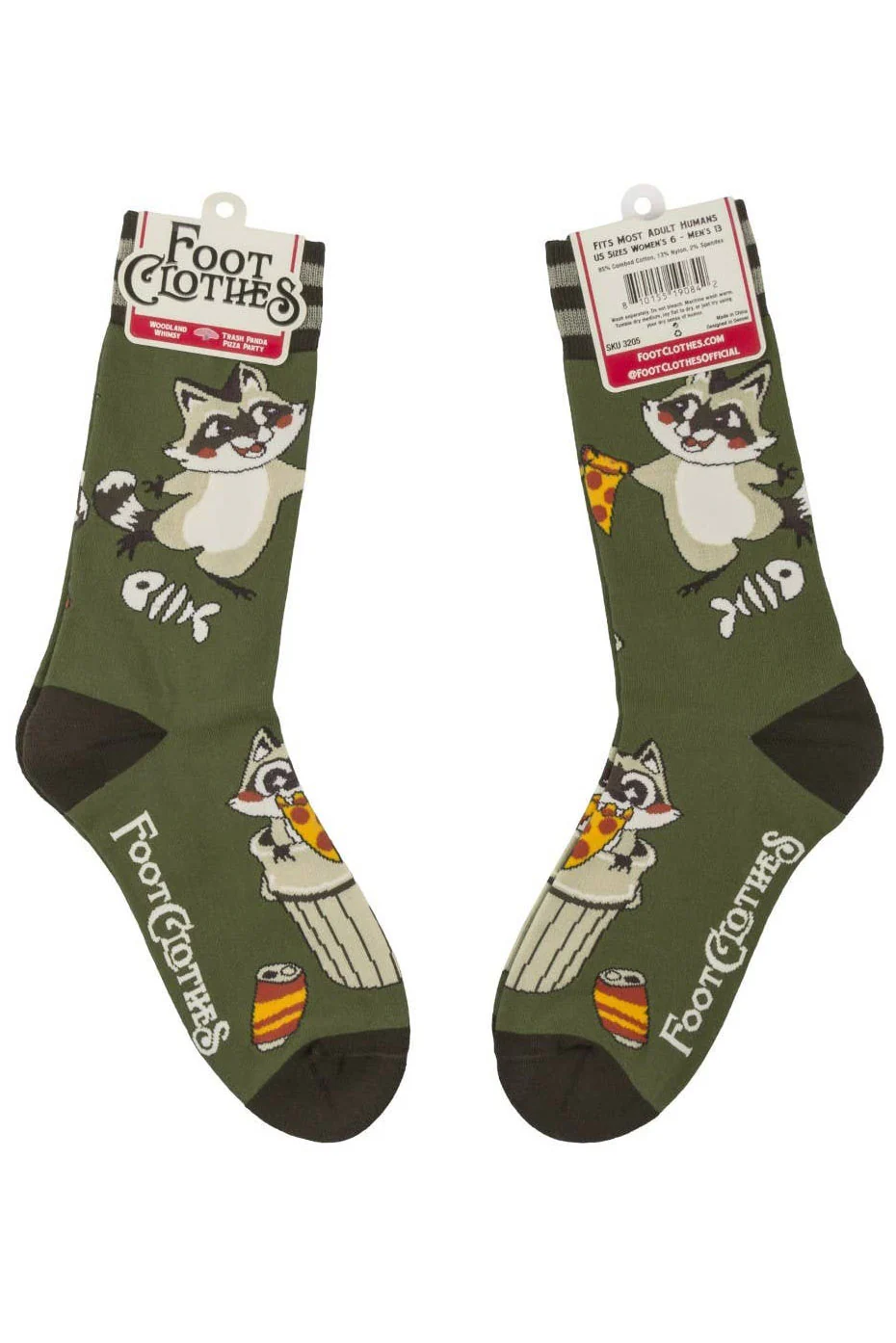 Trash Panda Pizza Party Crew Socks - Image 3