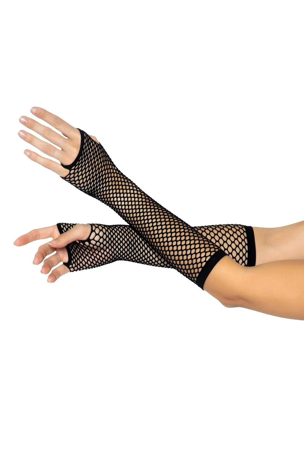 Fishnet Fingerless Gloves - Image 3