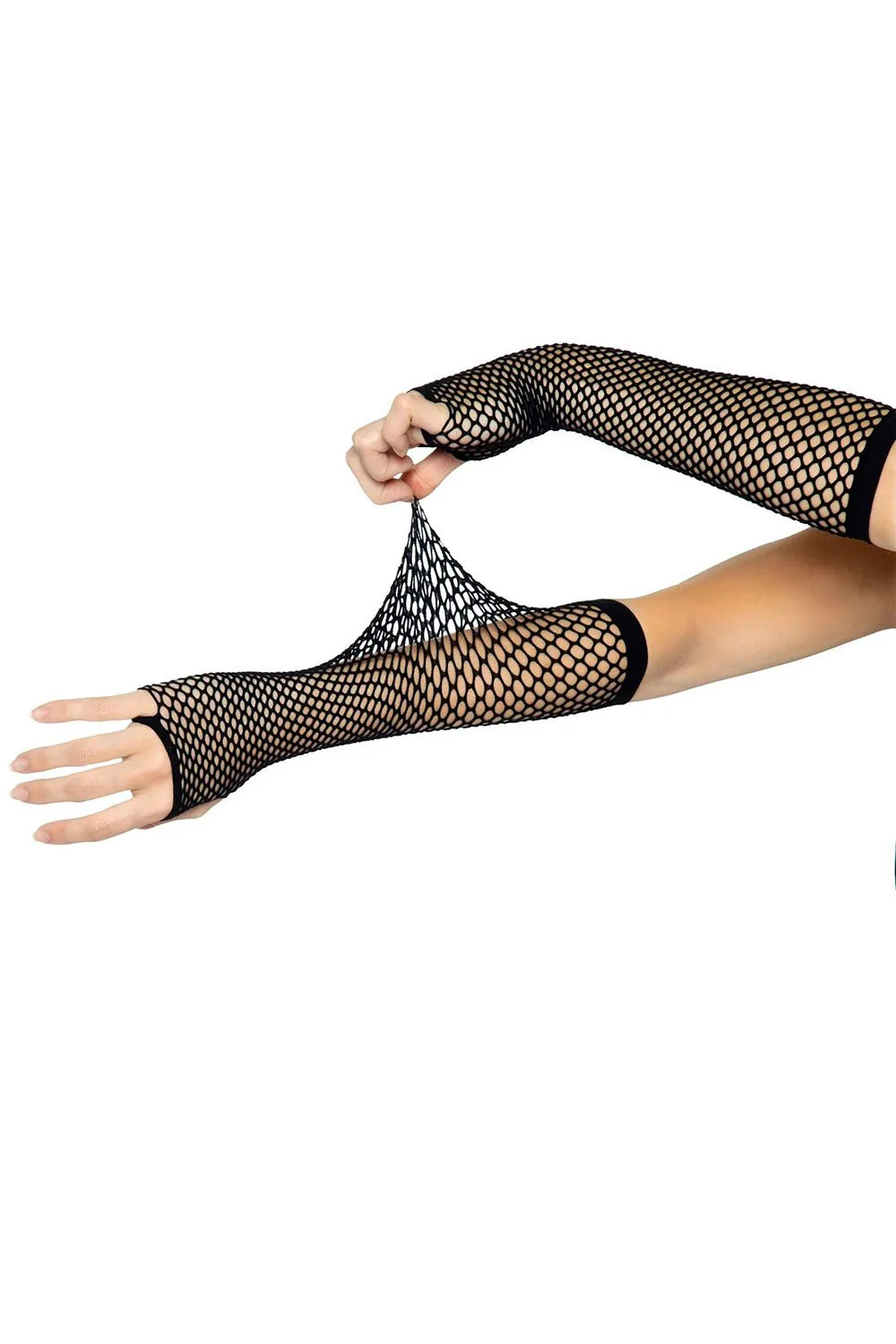 Fishnet Fingerless Gloves - Image 7