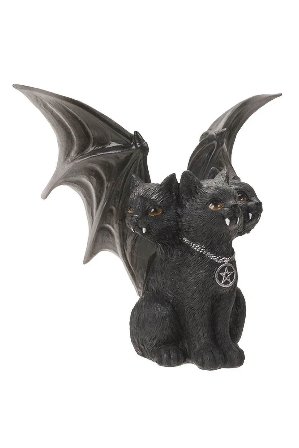 Triple Headed Winged Cat Statue - Image 2