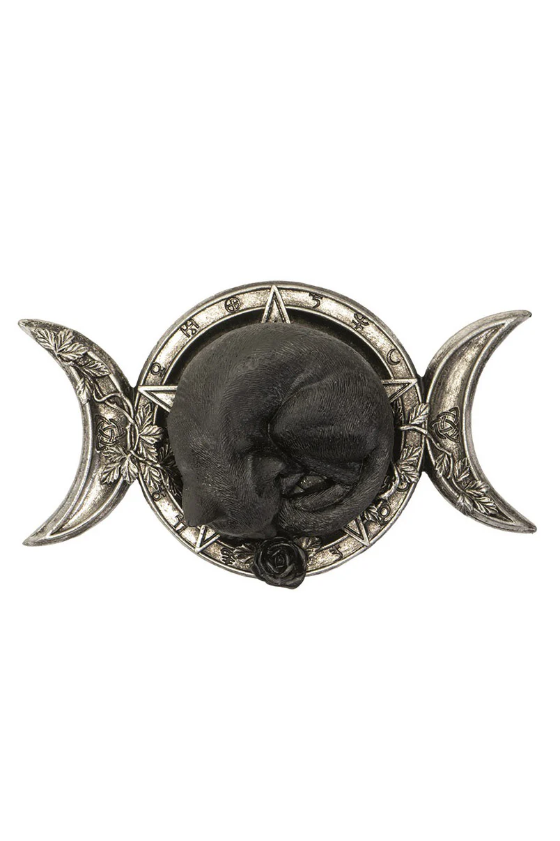 Triple Moon Black Cat Ornament - Image 2