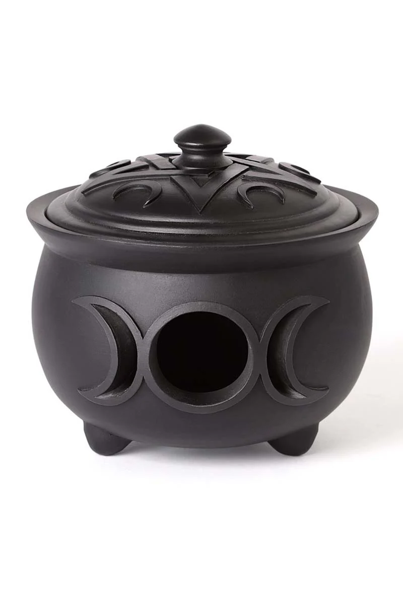 Triple Moon Cauldron Pot