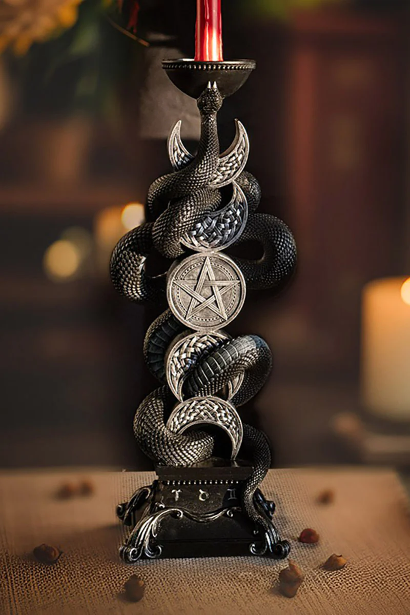 Triple Moon With Snake Candle Holder - Image 7