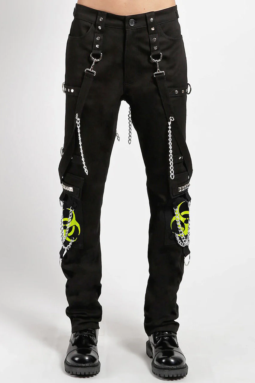 Tripp NYC Biohazard Bondage Pants [Black/Lime Bio] - Image 5