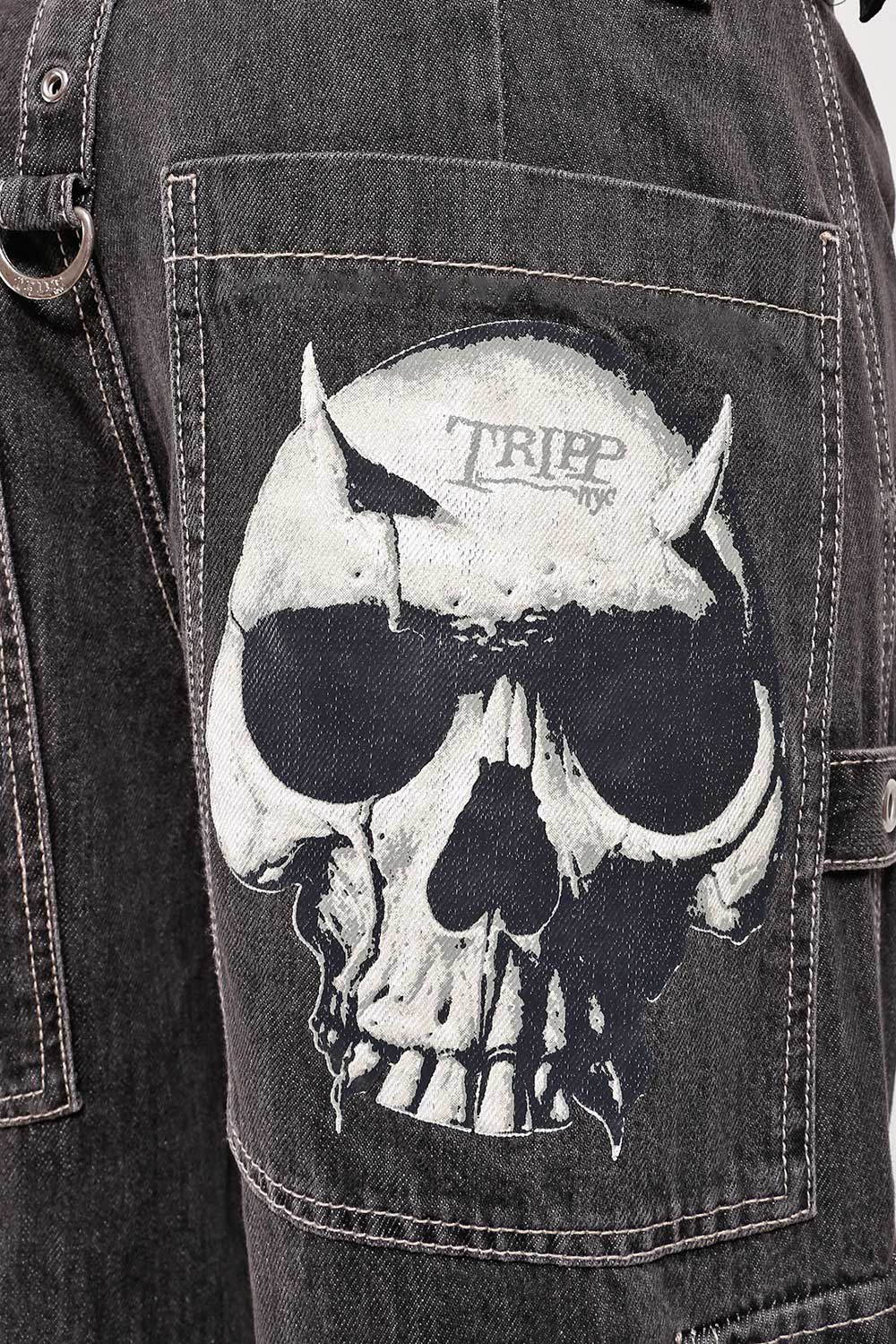 Tripp NYC Devil Skull Pants [Black Denim] - Image 10