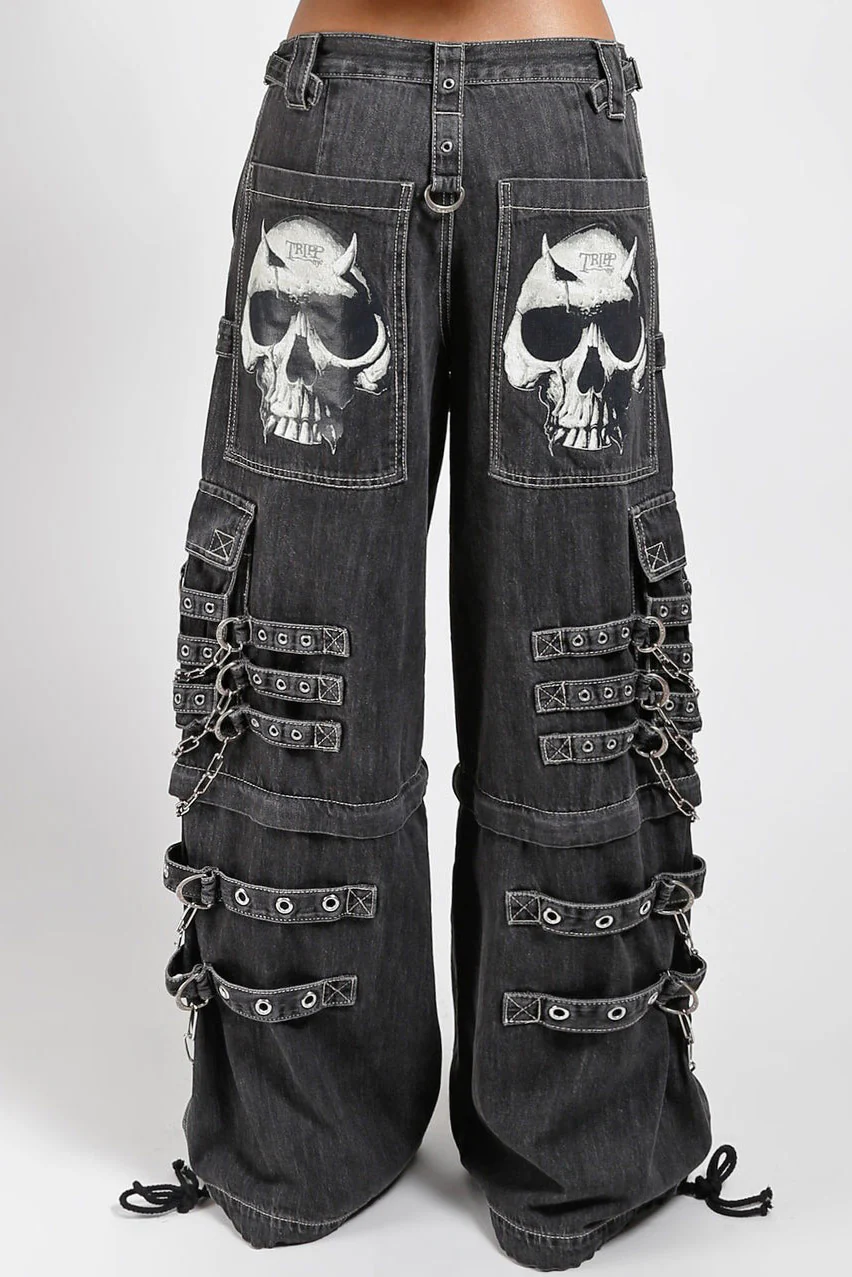 Tripp NYC Devil Skull Pants [Black Denim] - Image 7