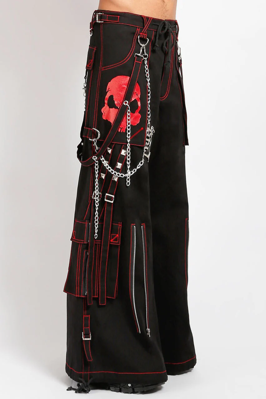 Tripp NYC Doom Skull Pants [BLK/RED STITCH] - Image 2