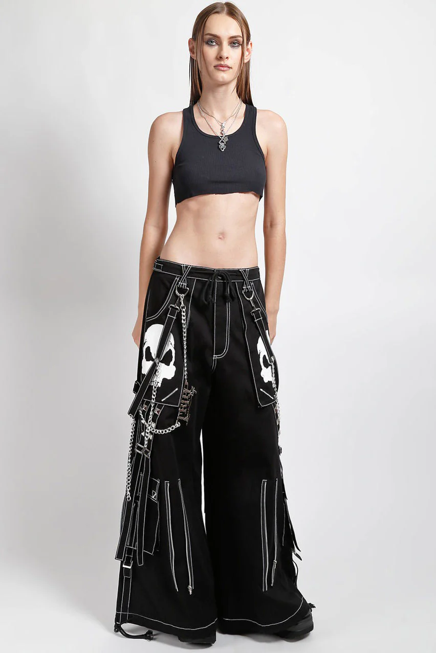 Tripp NYC Doom Skull Pants [BLACK/WHITE] - Image 10