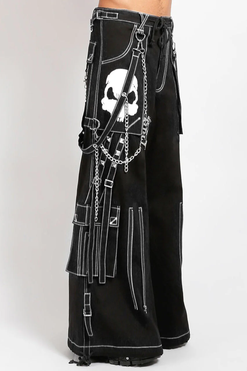 Tripp NYC Doom Skull Pants [BLACK/WHITE] - Image 2