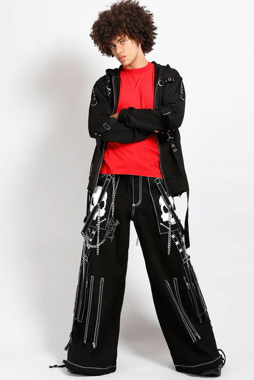 Tripp NYC Doom Skull Pants [BLACK/WHITE] - Image 4