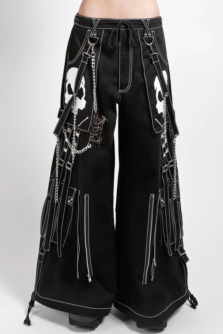 Tripp NYC Doom Skull Pants [BLACK/WHITE] - Image 6