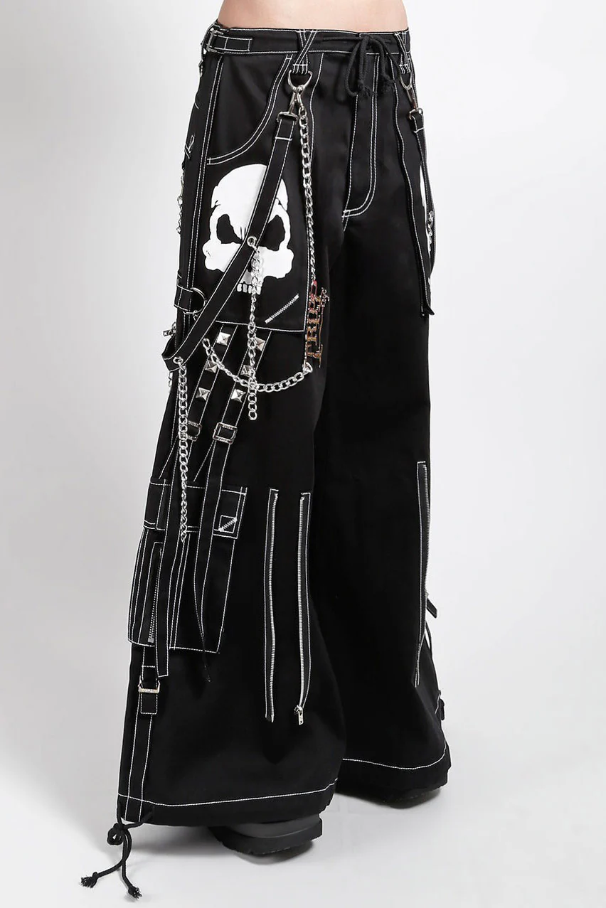 Tripp NYC Doom Skull Pants [BLACK/WHITE] - Image 7