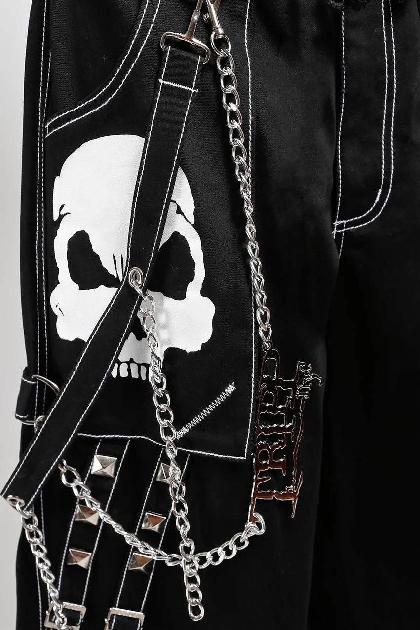 Tripp NYC Doom Skull Pants [BLACK/WHITE] - Image 9