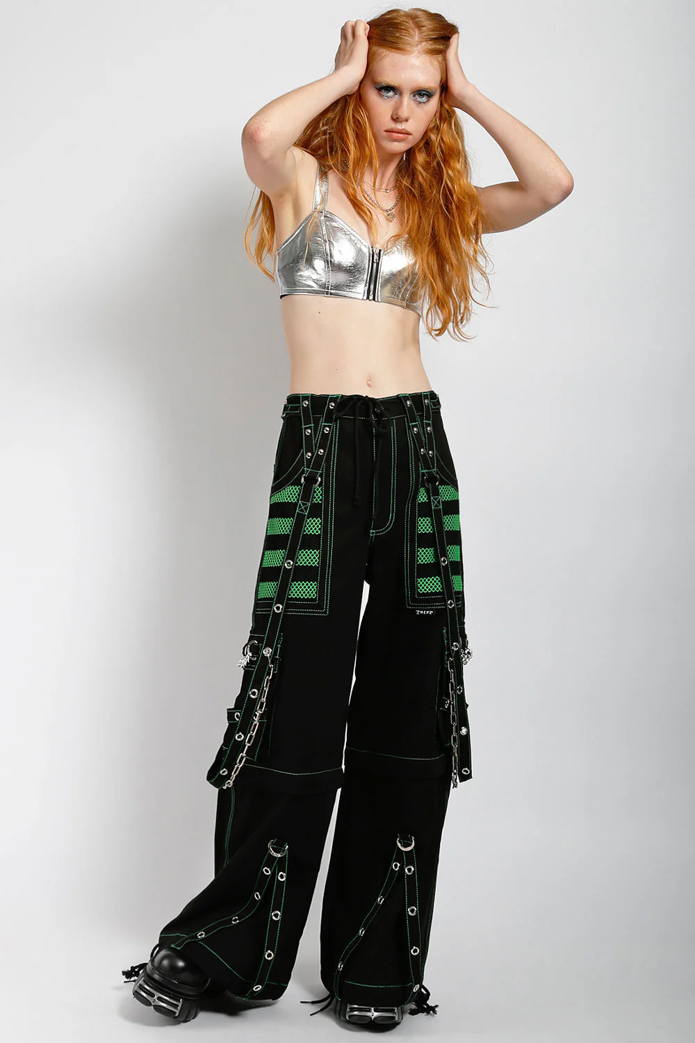 Tripp NYC Electro Pants [Black/Green] - Image 6