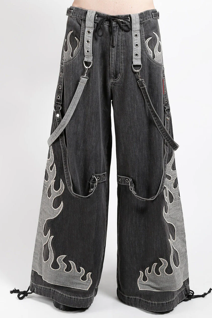 Tripp NYC Flame Dark Street Pants [BLACK DENIM]
