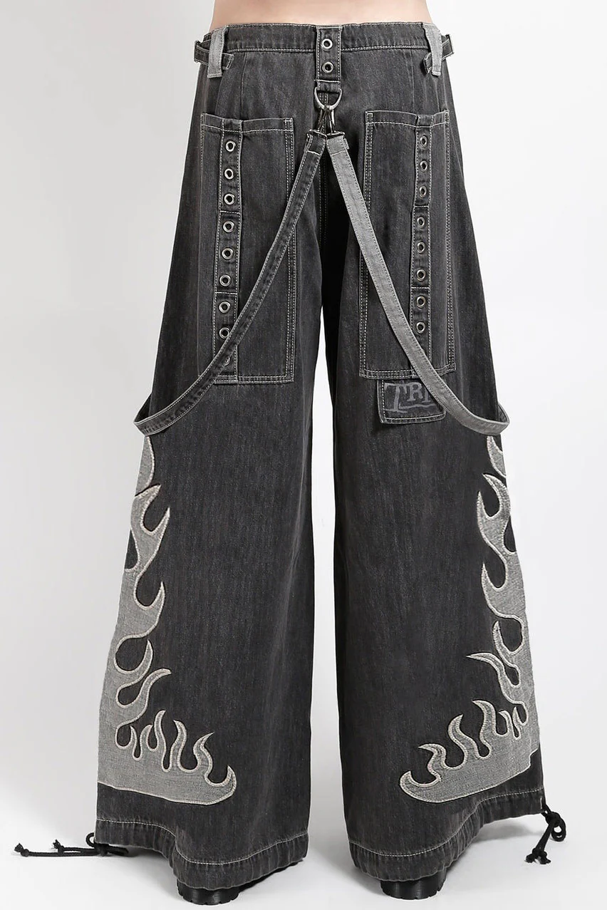 Tripp NYC Flame Dark Street Pants [BLACK DENIM] - Image 3
