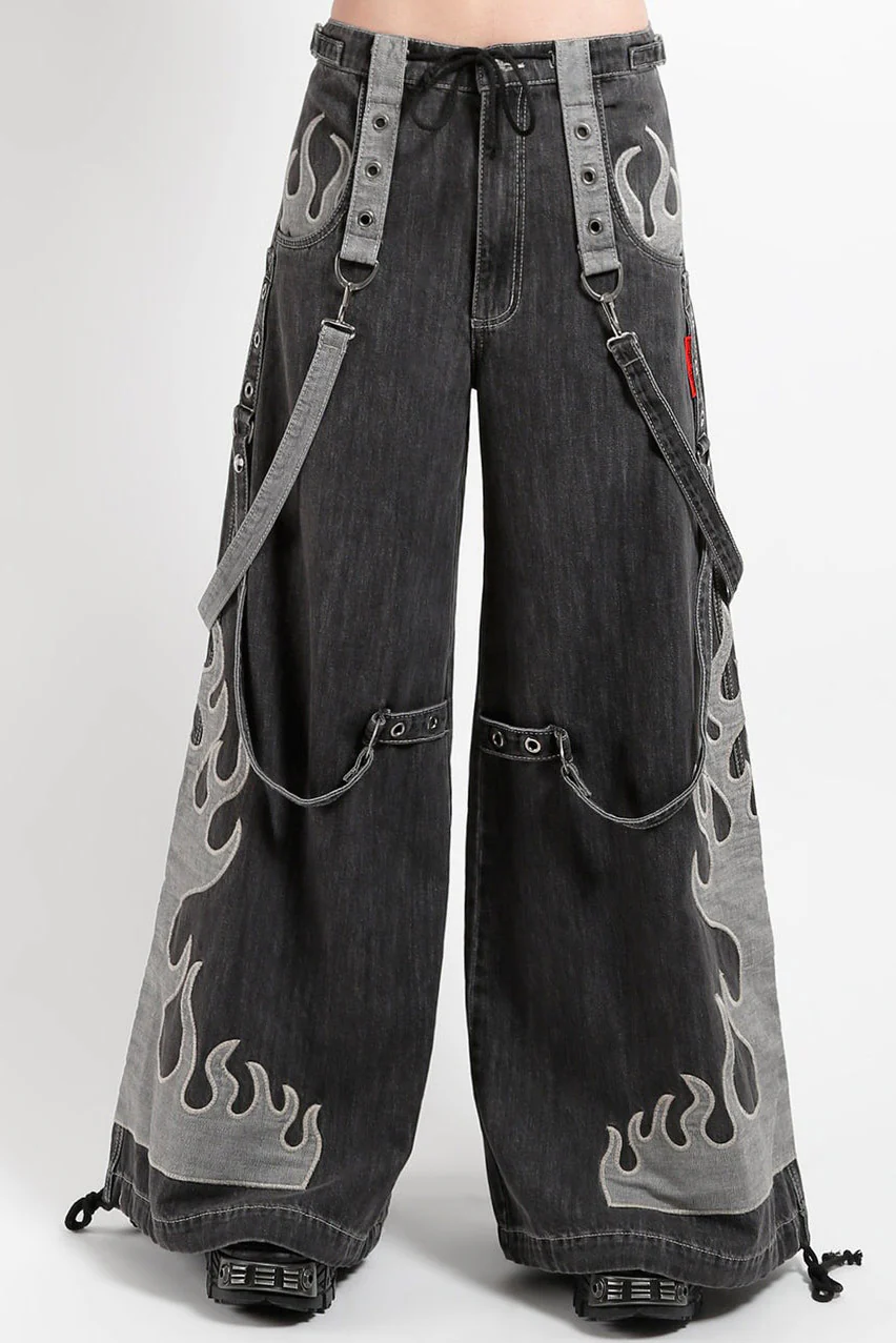 Tripp NYC Flame Dark Street Pants [BLACK DENIM] - Image 5