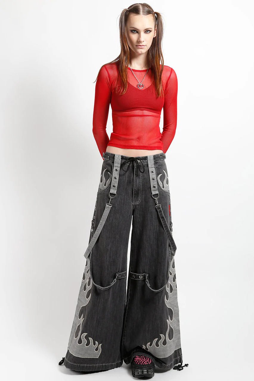 Tripp NYC Flame Dark Street Pants [BLACK DENIM] - Image 8
