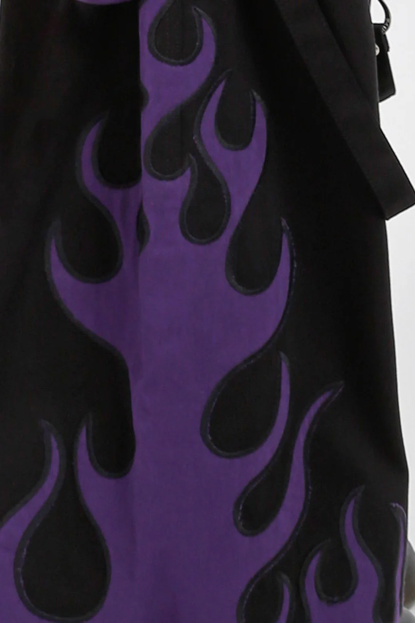 Tripp NYC Flame Dark Street Pants [Black/Purple] - Image 5